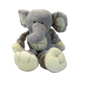 Spark Create Imagine Elephant Gray 12" Plush Rattle Crinkle Stretchy Baby Toy